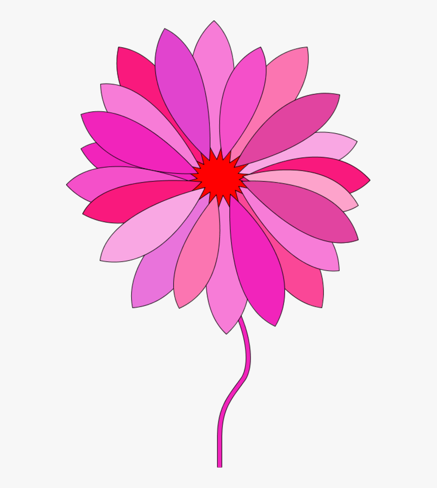 Flower Cartoon Blue Clip Art - Blue Cartoon Flowers Clipart, HD Png