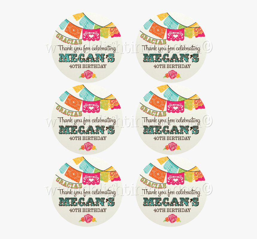 40th Birthday Mexican Fiesta Sticker Tags, HD Png Download
