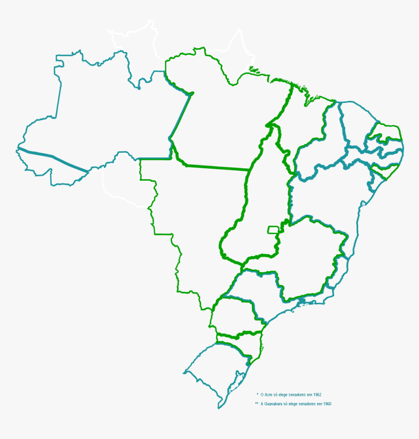Brazil Political Map Pdf Brazil Political Map Outline, Hd Png Download , Transparent Png Image -  Pngitem