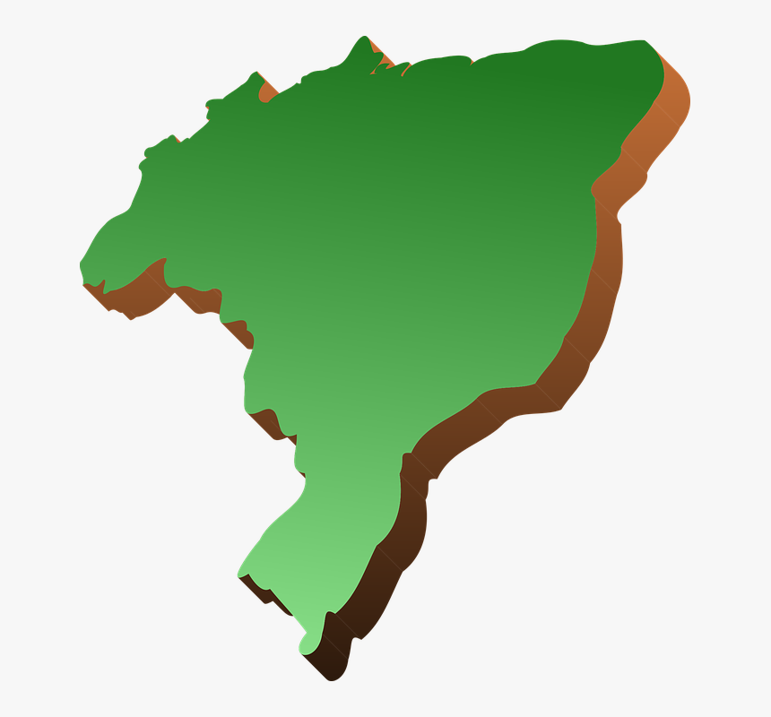 Mapa Do Brasil, Brasil, Verde, Mapa, Terra, Geografia - Imágenes Transparentes De La Bandera De Brasil, HD Png Download