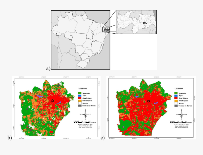 -a) Localização Do Estado Da Paraíba No Mapa Do Brasil - Relevo De Campina Grande, HD Png Download