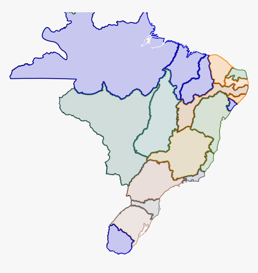 Transparent Mapa Do Brasil Png - Estudar Mapa Do Brasil, Png Download