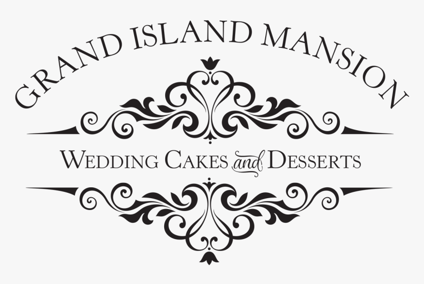 Grand Island Mansion Wedding Cakes And Desserts - Wedding Logo Design Black And White, HD Png Download