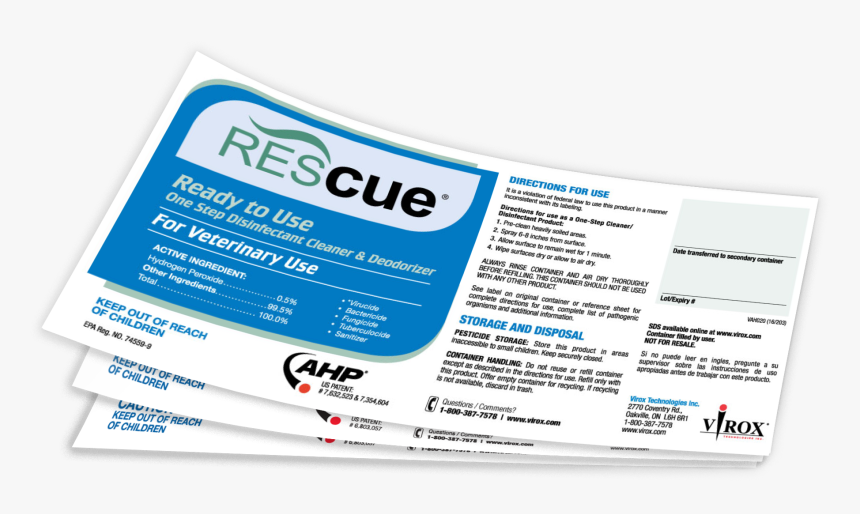 Rescue Disinfectant Label, HD Png Download