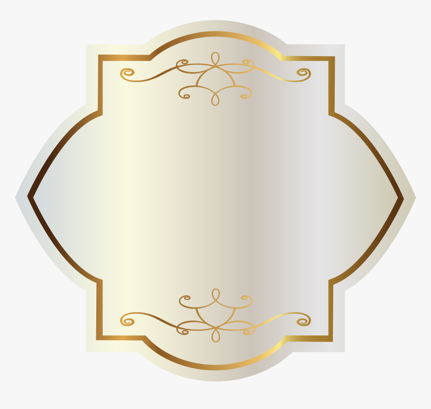 White Label With Gold Decorations Png Clipart Image, Transparent Png