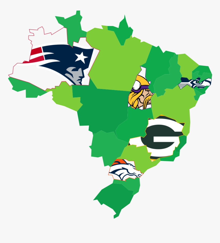 Mapa Nfl Brasil - Map, HD Png Download
