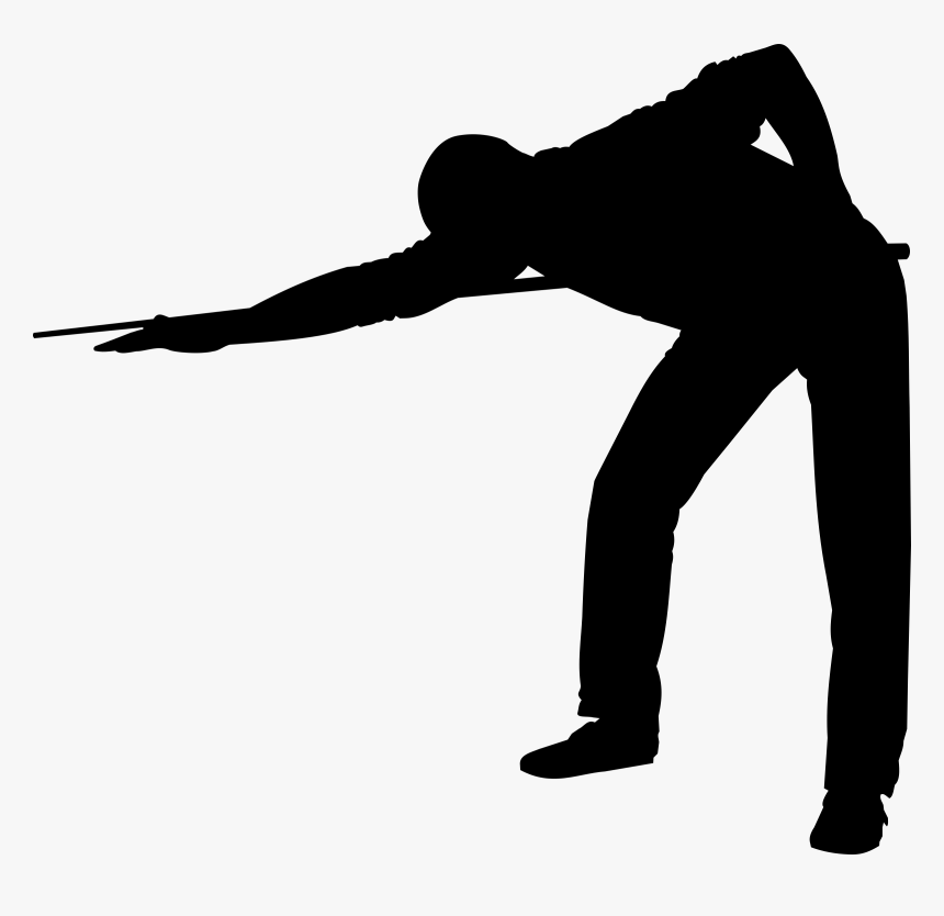 Snooker Player Clip Arts - People Playing Pool Silhouette, HD Png Download