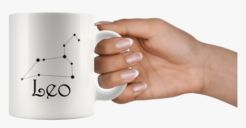 Zodiac Leo Constellation Ceramic Coffee Mug - Coffee Mug Hand Png, Transparent Png