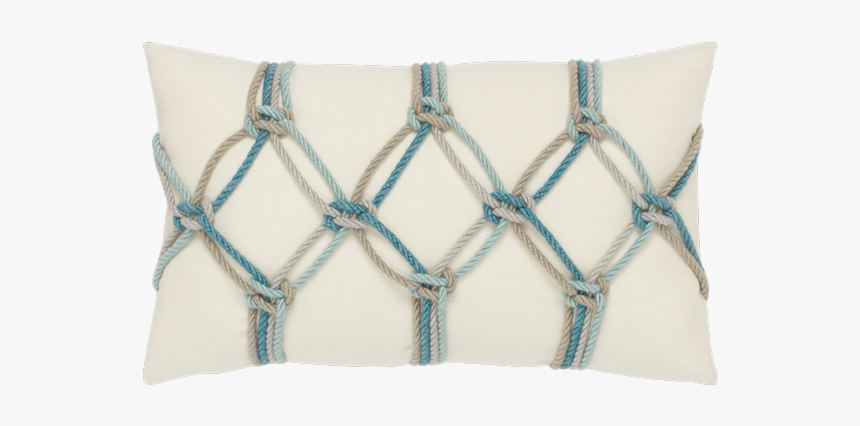 Aqua Rope Lumbar - Aqua Outdoor Throw Pillows, HD Png Download