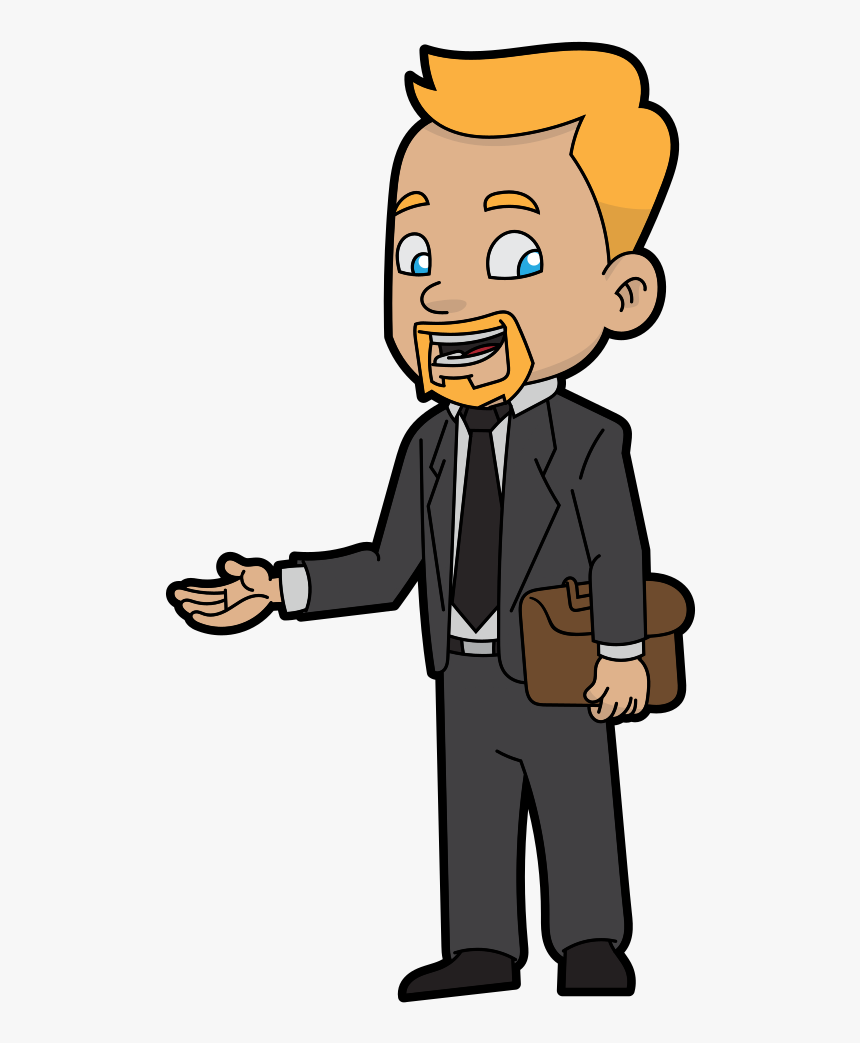 Cartoon White Collar Job, HD Png Download