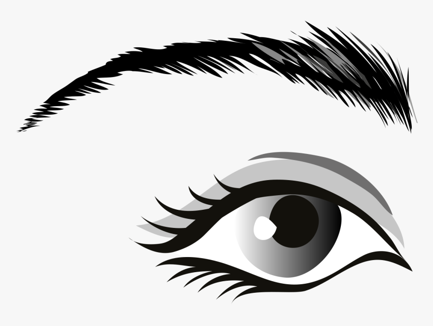 Eyelash Clip Transparent - Drawing Of Eyes Png, Png Download