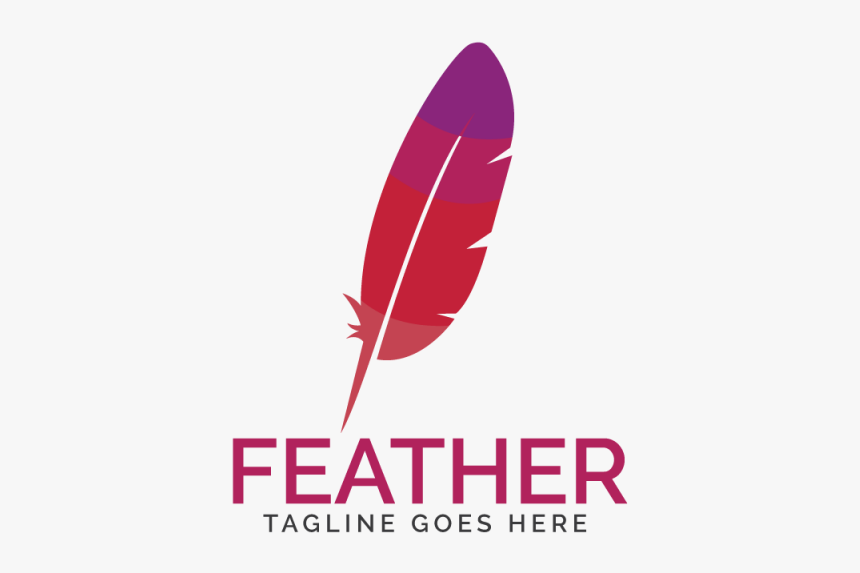 Feather Elegant Pen Logo - Graphic Design, HD Png Download