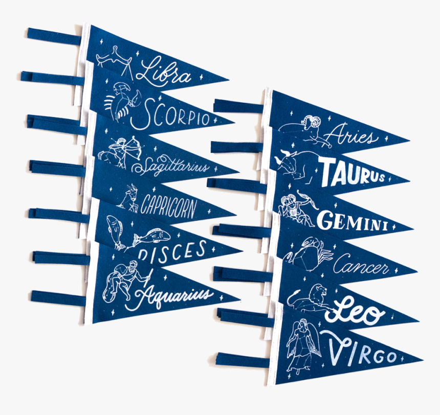 Image Of Zodiac Constellation Pennants - Sketch Pad, HD Png Download