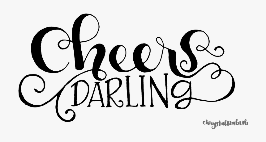 Lettering Logo Calligraphy Pen - Transparent Background Cheers Clipart, HD Png Download