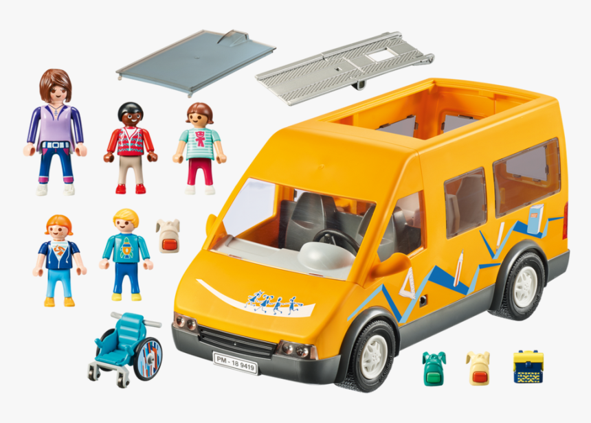 Playmobil 9419 - School Bus - Back - Bus Playmobil, HD Png Download