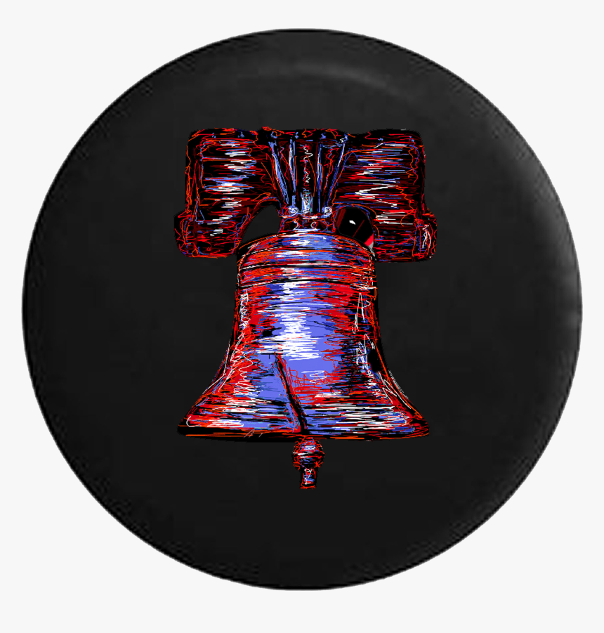 Liberty Bell In Red, White And Blue Artistic Drawing - Spare Tire, HD Png Download