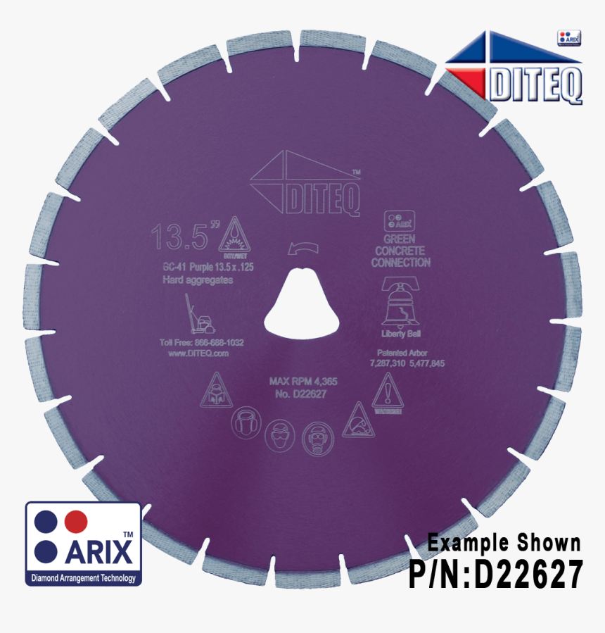 Gc-41ax Purple Arix Liberty Bell Blades - Saw Blade, HD Png Download