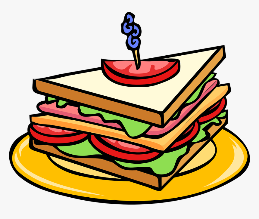 Snacks Clipart Png - Sandwich Clipart, Transparent Png