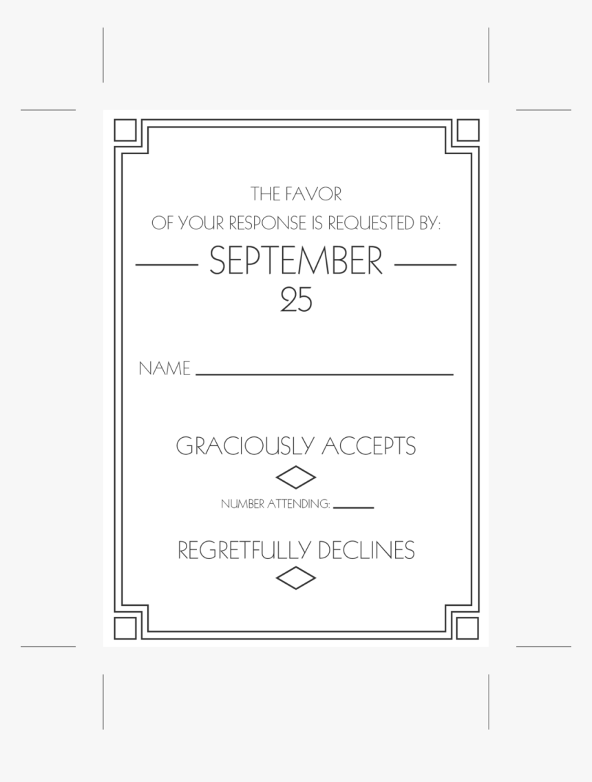 Rsvp - Example Of A Quarter Page, HD Png Download