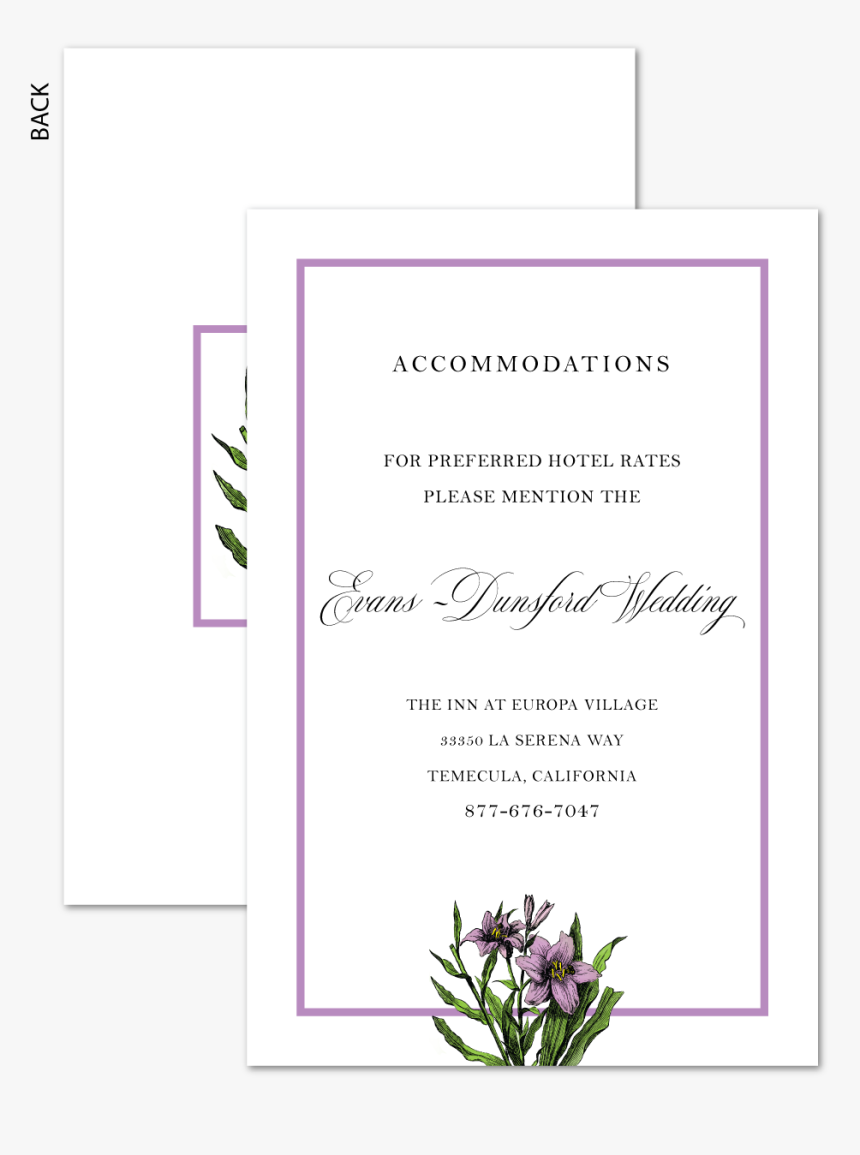 Lily Enclosure Card 
								data-caption 
								class - Floral Design, HD Png Download