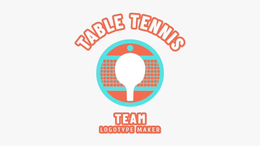 Table Tennis Logo Maker For A Table Tennis Equipment - Circle, HD Png Download