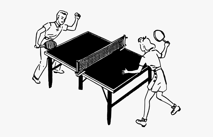 Kids Play Table Tennis - Ping Pong, HD Png Download
