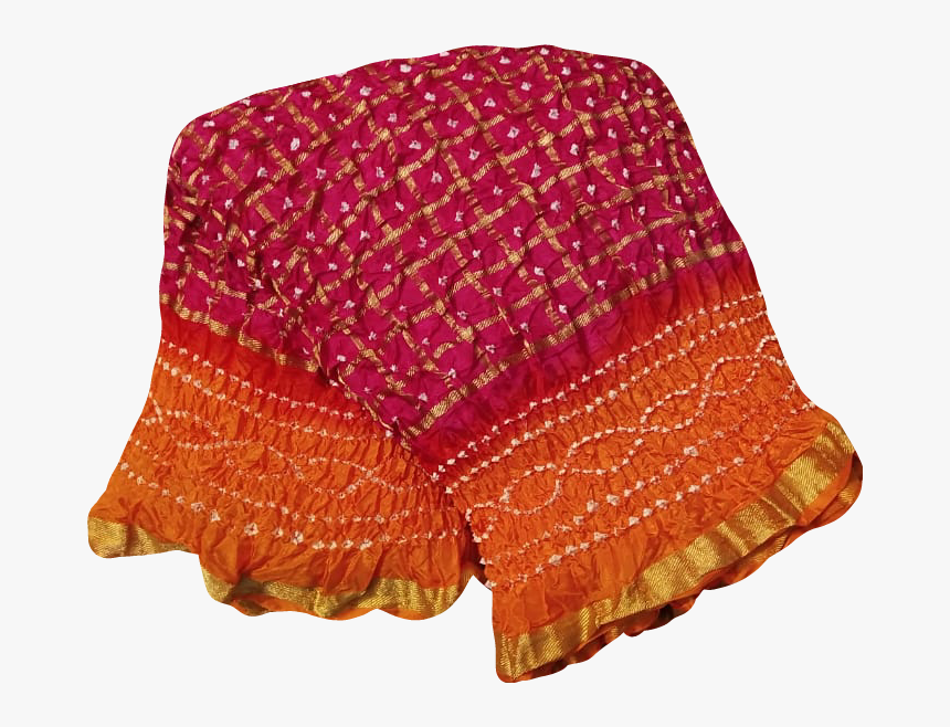 Banarasi Silk Gharchola Sarees With Hand Bandhej - Gharchola Sarees, HD Png Download