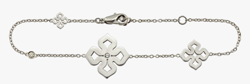 18kt White Gold Bracelet With Diamond Detail - Body Jewelry, HD Png Download