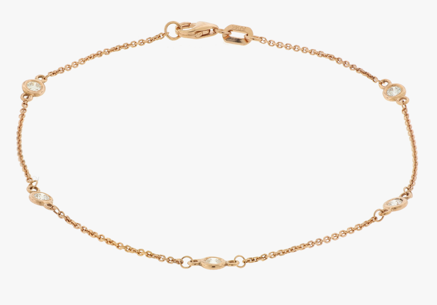 Diamond By The Yard Rose Gold Bracelet - Chain, HD Png Download