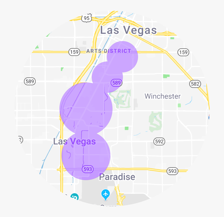Lyft Ride Map - Circle, HD Png Download