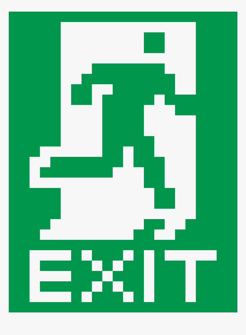 Exit Pixel Art, HD Png Download