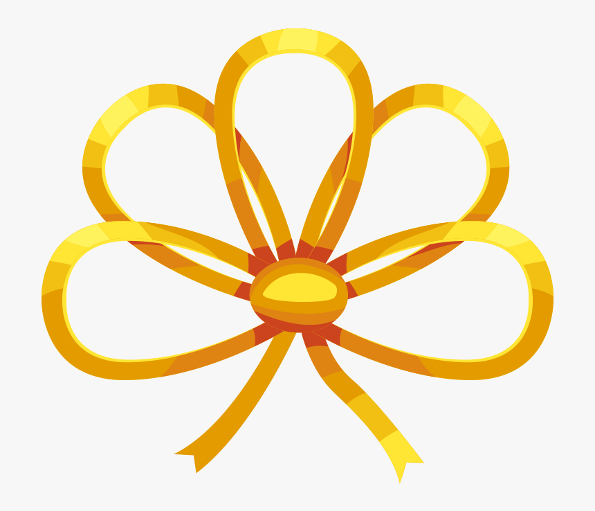 蝴蝶结金色蝴蝶结丝带- Ribbon Clipart , Png Download - Ribbon, Transparent Png