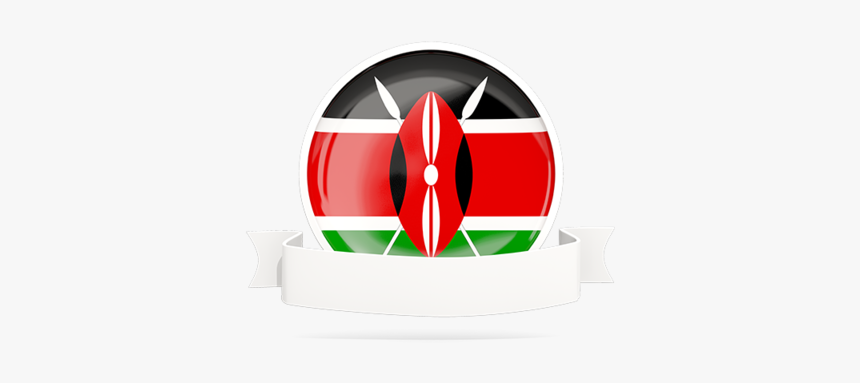 Flag With Empty Ribbon - Kenya Flag, HD Png Download