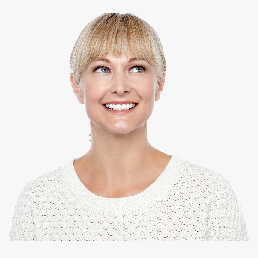 Women Looking Up - Bob Cut, HD Png Download