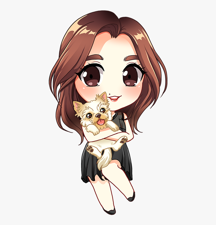 Chibi Girl With Brown Hair, HD Png Download