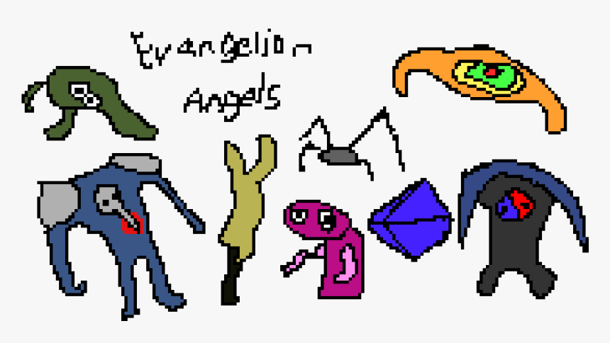 Evangelion Angel Pixel Art, HD Png Download