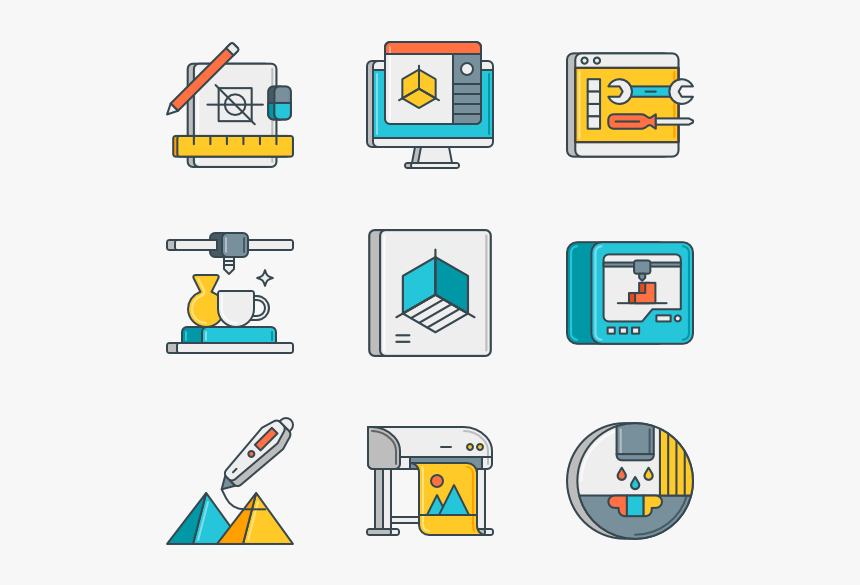 School Elements Icon Png, Transparent Png