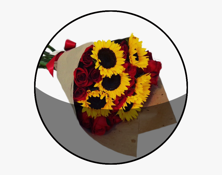 Transparent Girasoles Png - Beautiful Rose And Sunflower Bouquet, Png Download