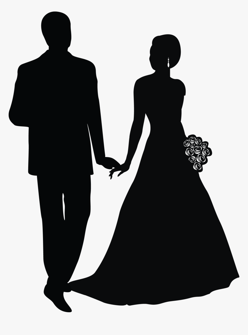 Transparent Present Clipart Black And White - Imagens De Rabisco De Noivos, HD Png Download