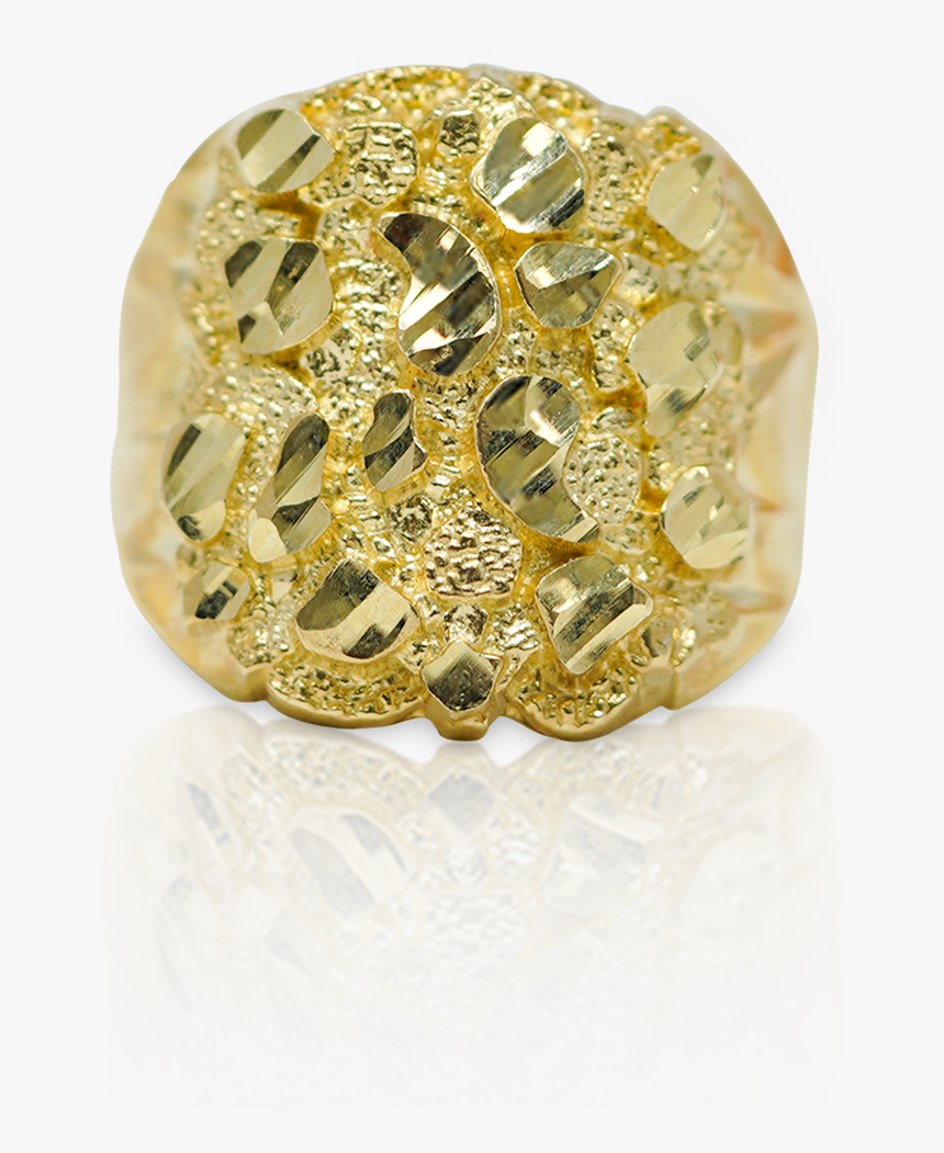 Yellow Gold 10k Nugget Ring - Ring, HD Png Download
