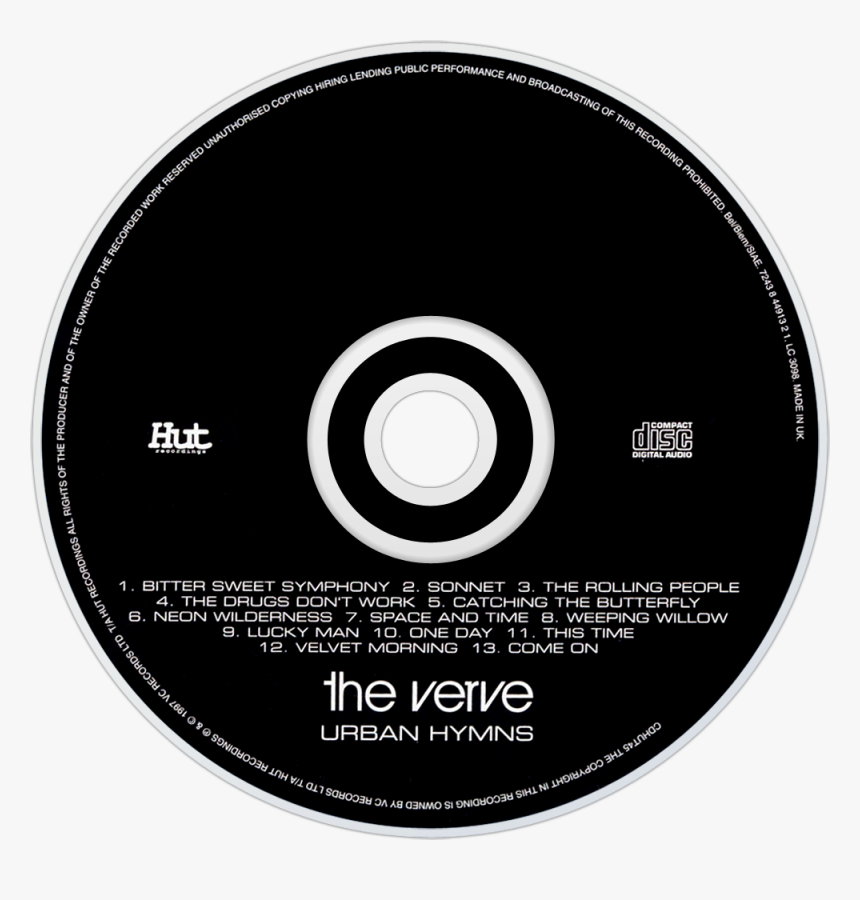 The Verve Urban Hymns Cd Disc Image - Case 39 Movie, HD Png Download
