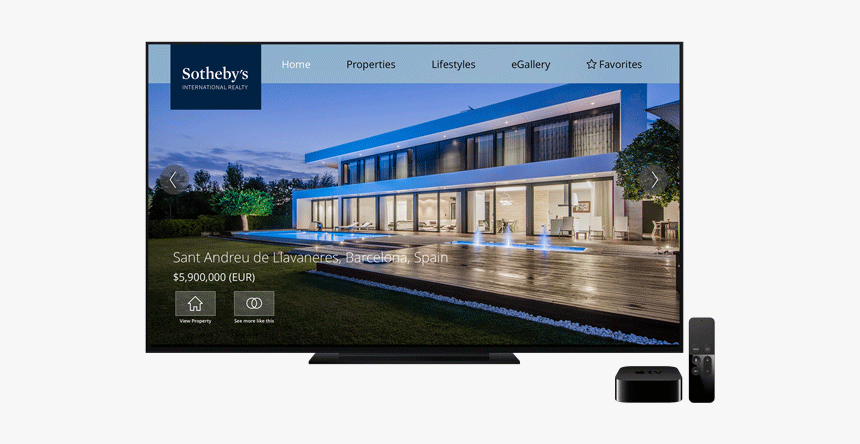 Sotheby's Apple Tv, HD Png Download