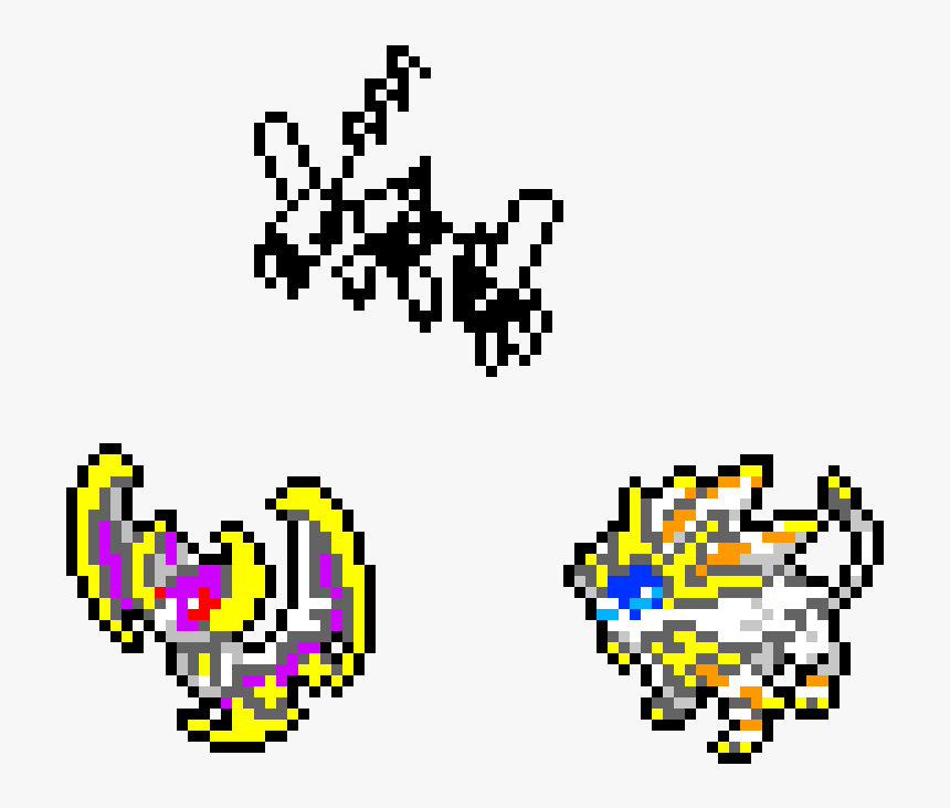 Pokémon Necrozma Pixel Art, HD Png Download