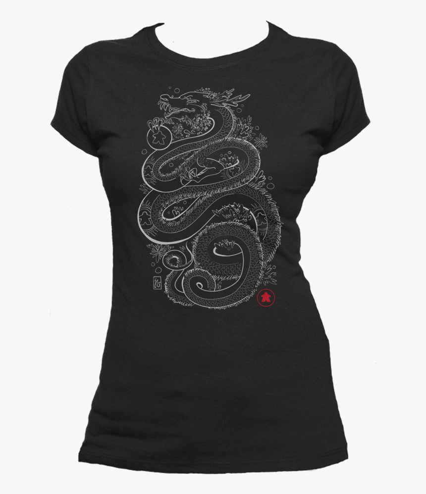 Dragon With The Meeple Tattoos - T-shirt, HD Png Download