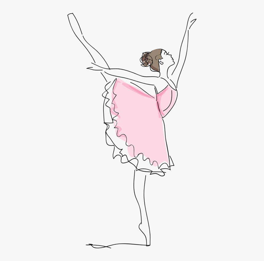 Ballerina Sketch - Ballerina Clipart, HD Png Download