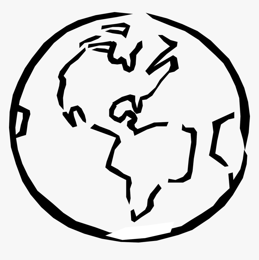 Black And White World Clip Art, HD Png Download