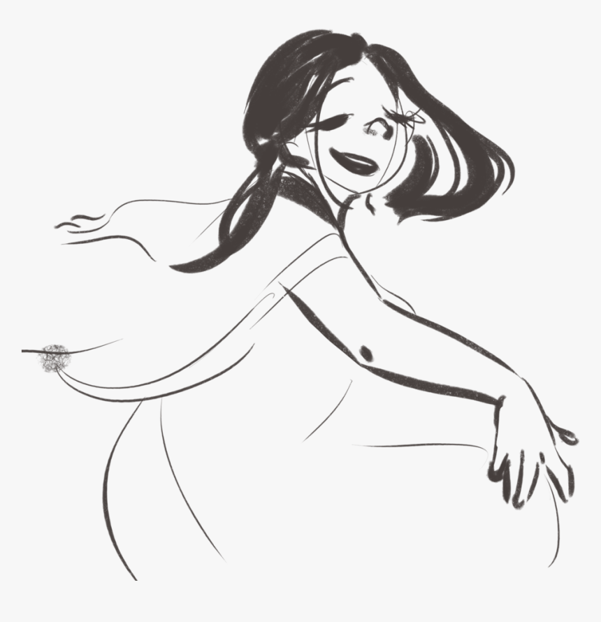 Girl Dancing Sketch - Sketch, HD Png Download