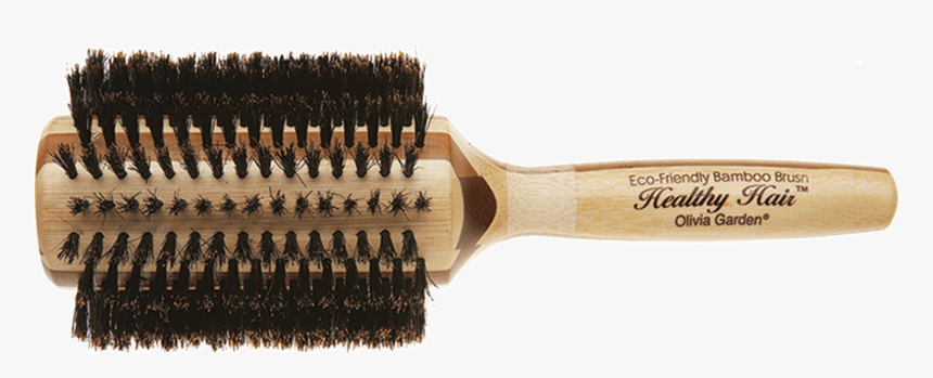 Round Boar Bristle Brush - Olivia Garden Healthy Hair Bamboo Round Brush 100 Percent, HD Png Download