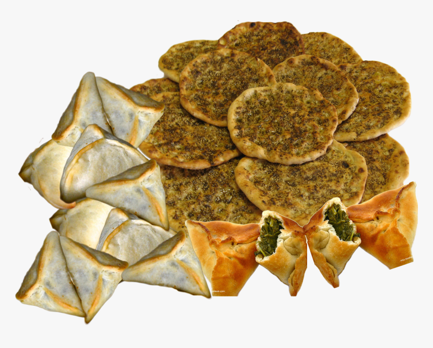 Spinach, Meat, Zaatar And Cheese Baked Pies , Png Download - Lebanese Food, Transparent Png