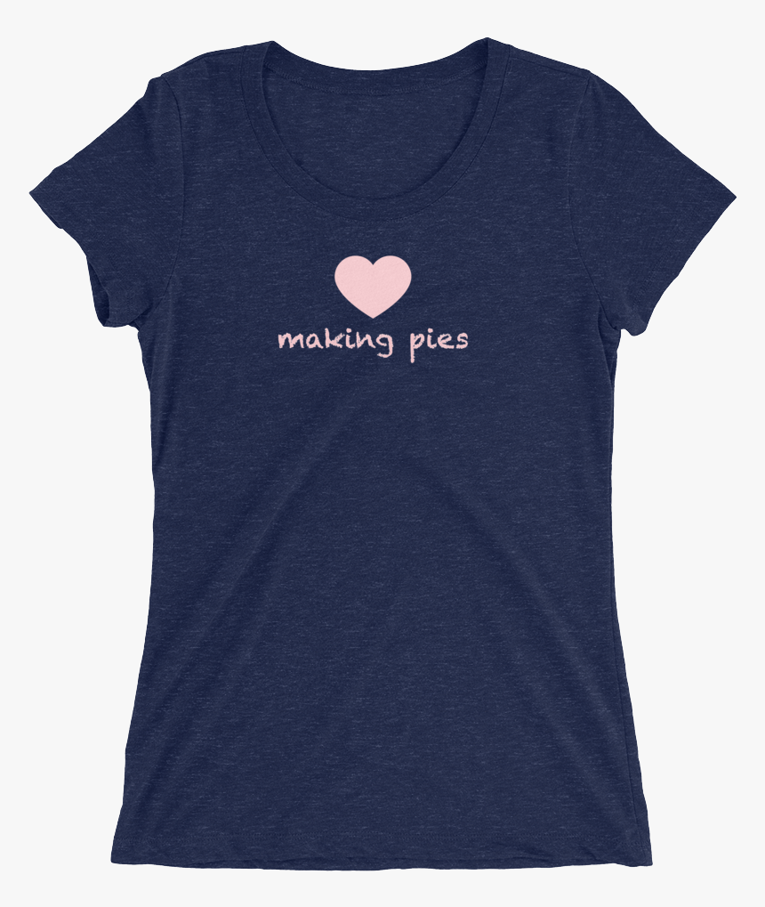 Pink Heart Making Pies Text Mockup Front Flat Navy - Active Shirt, HD Png Download